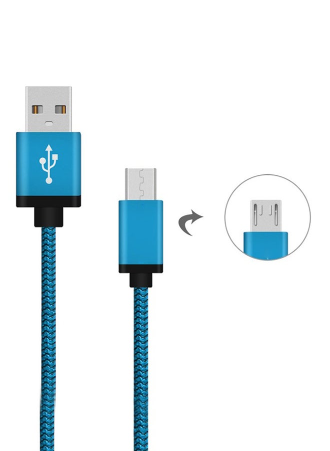 iends - Micro USB Data Sync Charging Cable Connector Blue - Image 1