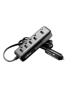 تراندز شاحن سيارة ذو 5 مداخل USB أسود  - Image 1