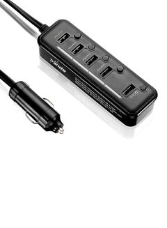 تراندز شاحن سيارة ذو 5 مداخل USB أسود  - Image 3