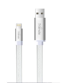 LED Flowing Lightning USB Cable White