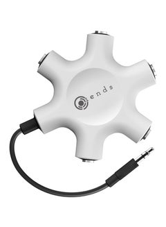 iends 5-Port Audio Splitter Adapter White/Black  - Image 1