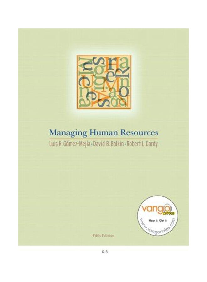 Managing Human Resources Hardcover English by Luis R. Gomez-Mejia - 20-Jul-06 