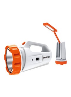 GEEPAS Rechargeable Search LED Flashlight With Lantern 3watts White/Orange  - Image 1