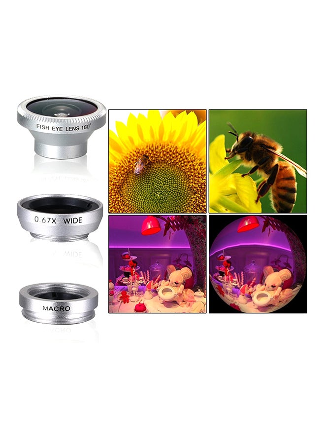 Detachable Clip-on Lens Wide Angle + Fish Eye + Macro Lens With Selfie Stick And Tripod Multicolour - v1536304617/N16898910A_2