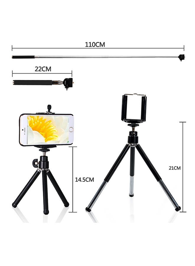 KKmoon Detachable Clip-on Lens Wide Angle + Fish Eye + Macro Lens With Selfie Stick And Tripod  - Image 4