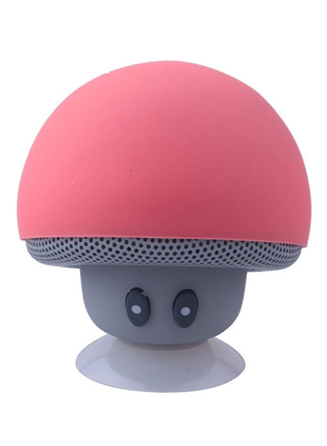 Mini Mushroom Bluetooth Speaker With Mic Red/Grey