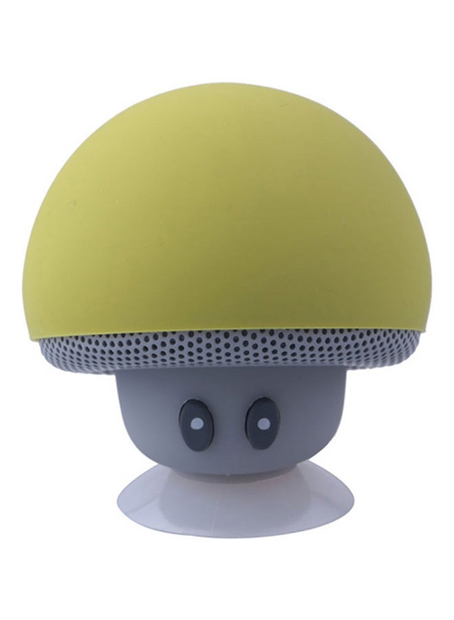 Mini Mushroom Bluetooth Wireless Speaker With Mic Yellow/Grey
