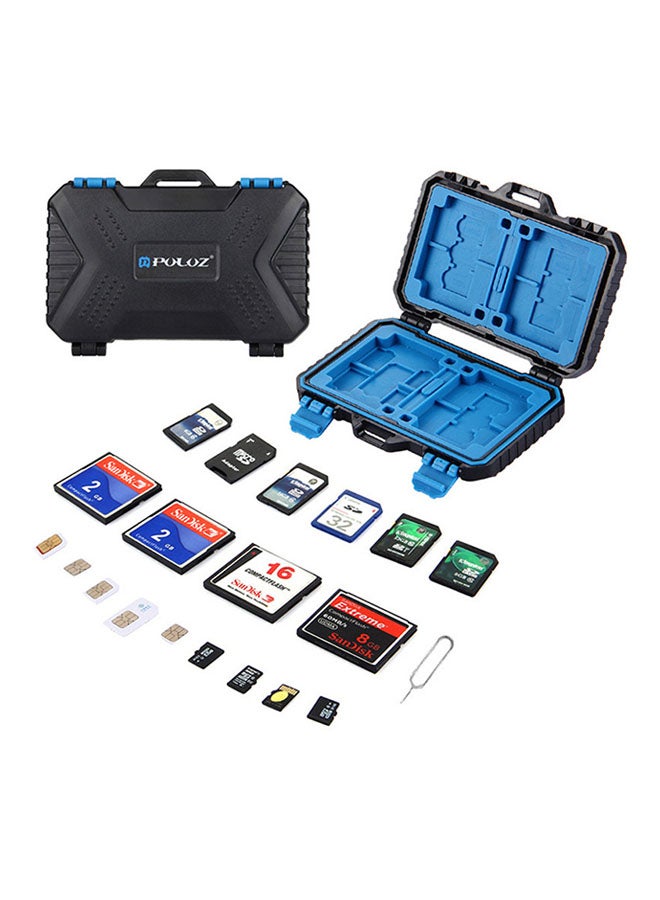 PULUZ - Memory Card Storage Box Black Black/Blue - Image 1