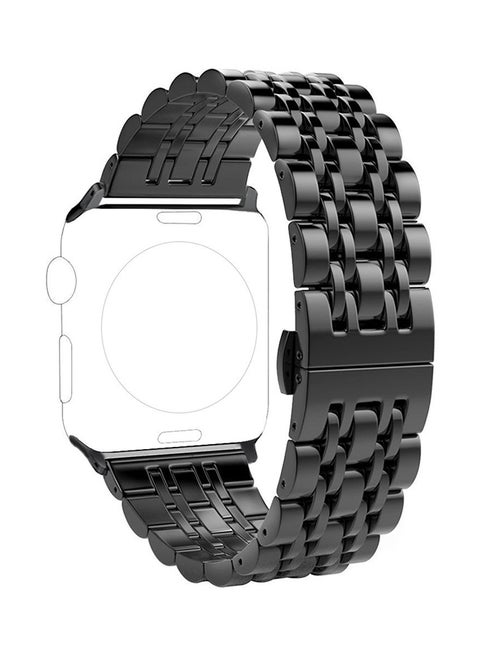 Replacement Band With Clasp Closure For Apple Watch Series 1/2/3 38mm Black