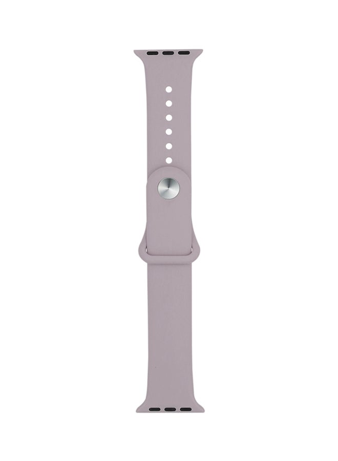 Generic - Solid Replacement Strap For Apple Watch Series 1/2/3 42mm Light Purple - Image 1