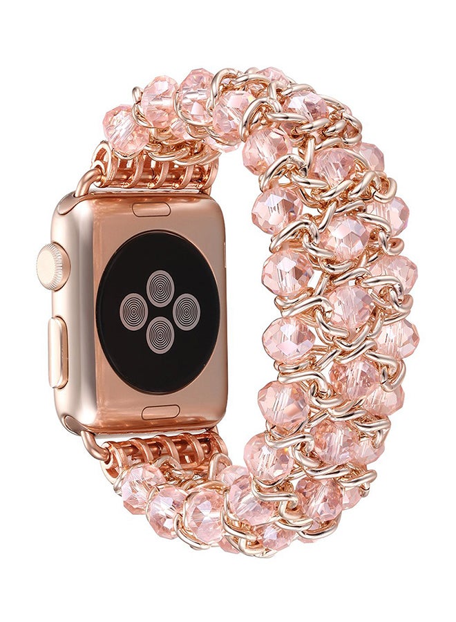 Generic - Braided Replacement Band For Apple Watch Series 1/2/3 38mm Pink - Image 1