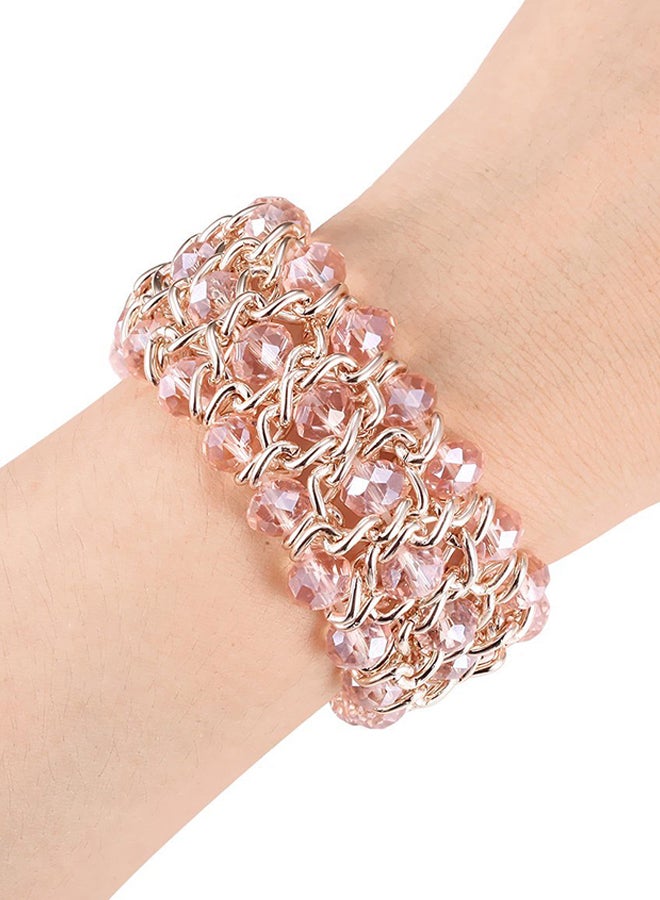 Generic - Stone Studded Replacement Band For Apple Watch Series 1/2/3 42mm Pink - Image 1