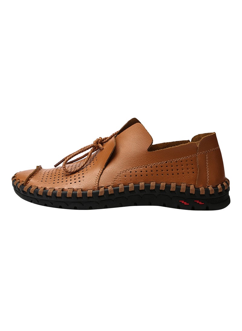 Breathable Leather Loafers Fahjrus_3836 Brown  - Image 1