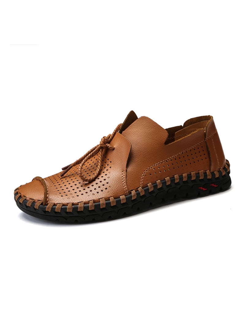 Breathable Leather Loafers Fahjrus_3836 Brown  - Image 2