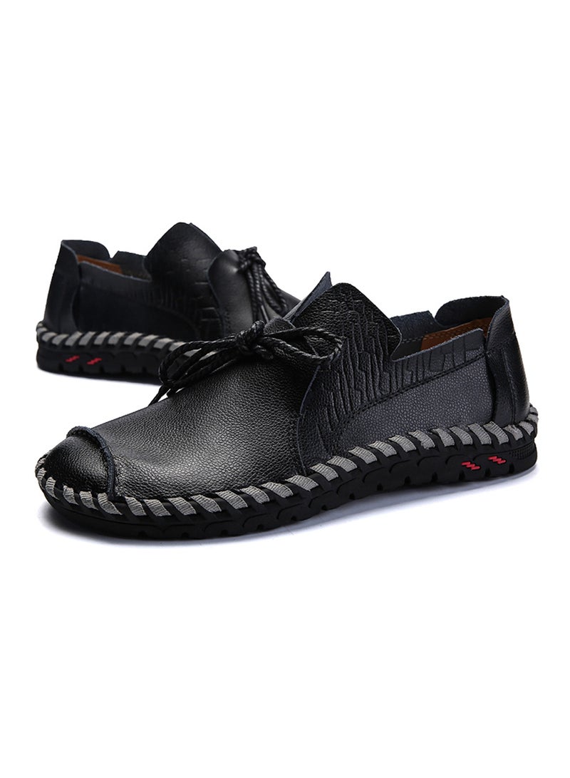 Leather Slip-On Loafers Fahjrus_3843 Black/Grey/Red Black/Grey/Red  - Image 3