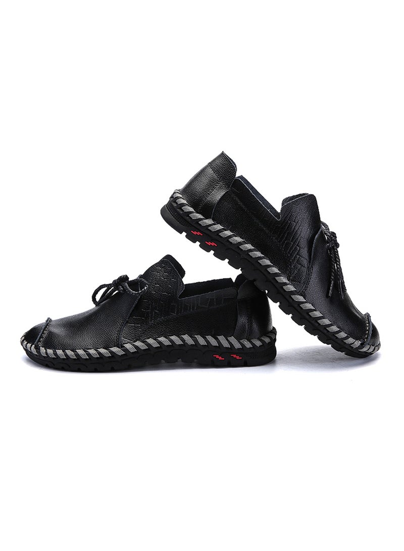 Leather Slip-On Loafers Fahjrus_3843 Black/Grey/Red Black/Grey/Red  - Image 4
