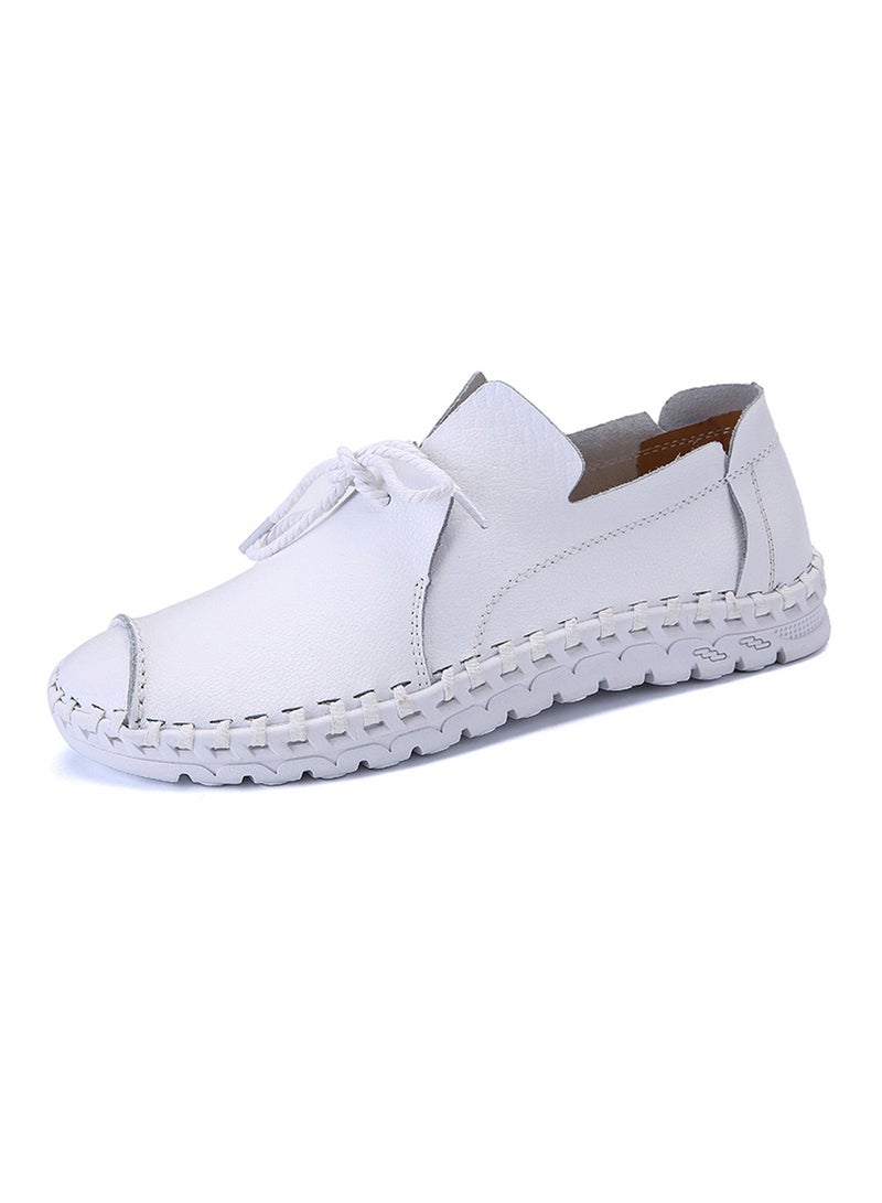 ماركة غير محددة Leather Slip-On Loafers Fahjrus_3843 White  - Image 2