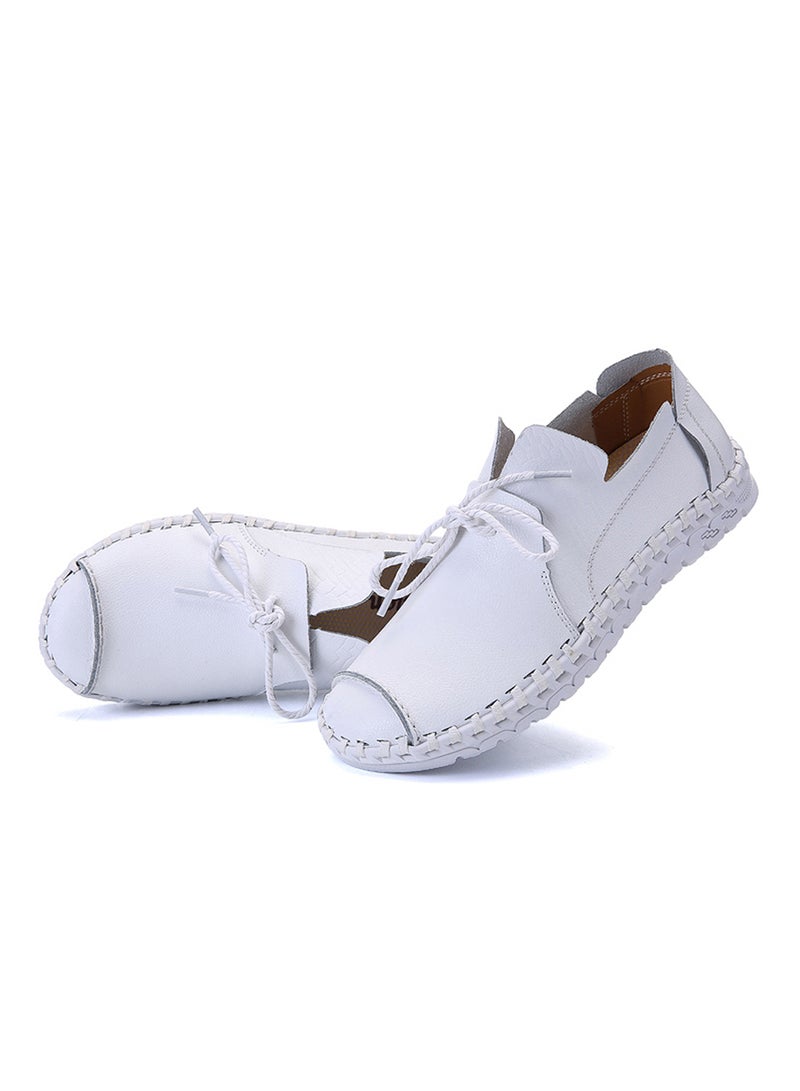 ماركة غير محددة Leather Slip-On Loafers Fahjrus_3843 White  - Image 3