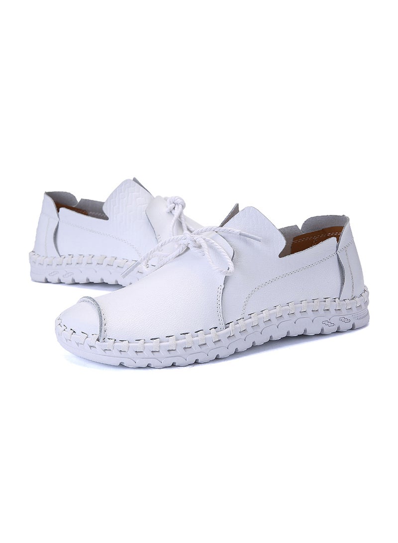ماركة غير محددة Leather Slip-On Loafers Fahjrus_3843 White  - Image 5