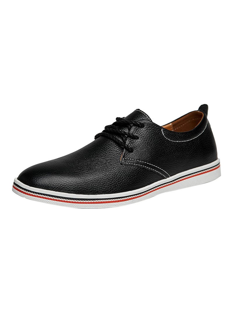 Casual Leather Oxford Shoes Fatd-Ls-8819-Black Black/Red/White Black/Red/White  - Image 1