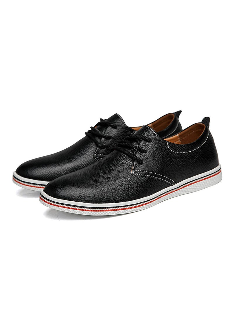 Casual Leather Oxford Shoes Fatd-Ls-8819-Black Black/Red/White Black/Red/White  - Image 4