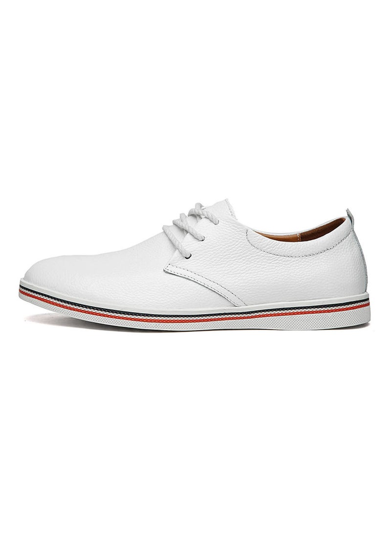 Casual Leather Oxford Shoes Fatd-Ls-8819-White White/Black/Red White/Black/Red  - Image 3