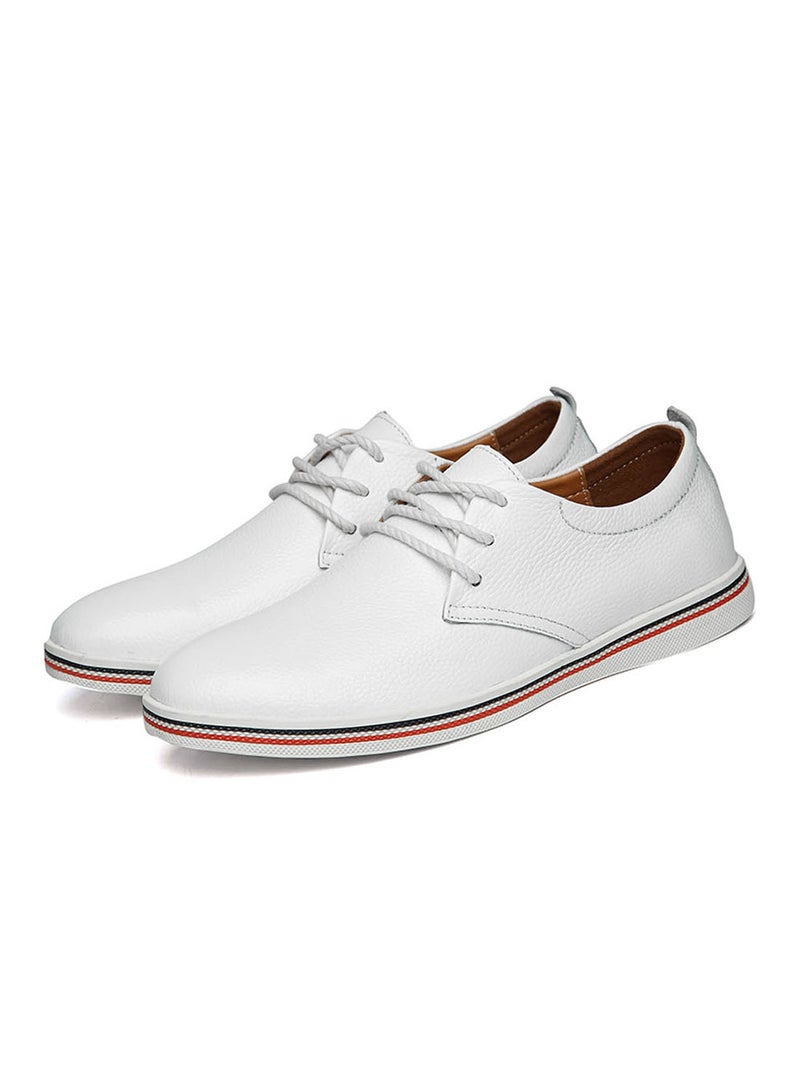 Casual Leather Oxford Shoes Fatd-Ls-8819-White White/Black/Red White/Black/Red  - Image 4