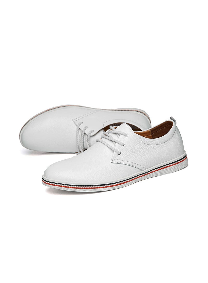Casual Leather Oxford Shoes Fatd-Ls-8819-White White/Black/Red White/Black/Red  - Image 5