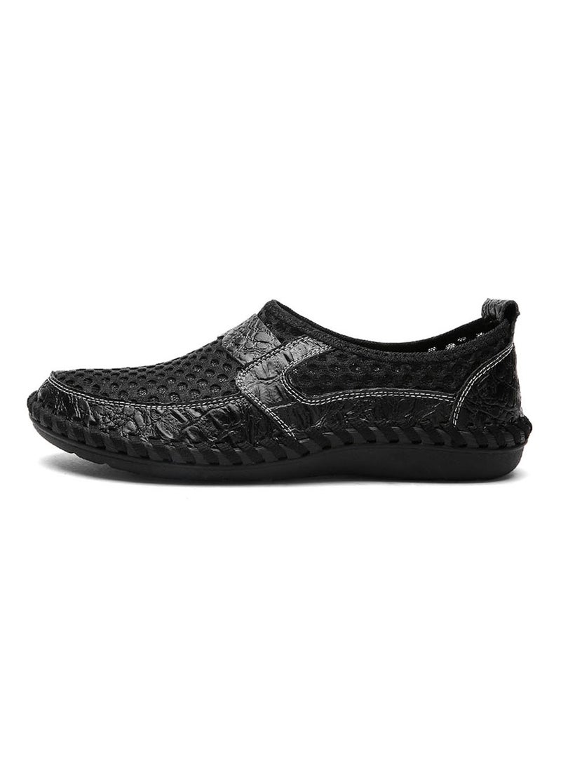 Leather Comfort Shoes Fatd-Ls-8923-Black Black  - Image 1