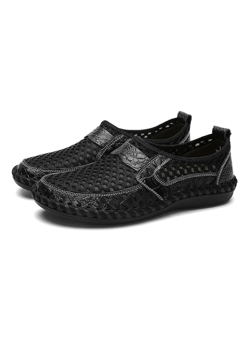 Leather Comfort Shoes Fatd-Ls-8923-Black Black  - Image 4