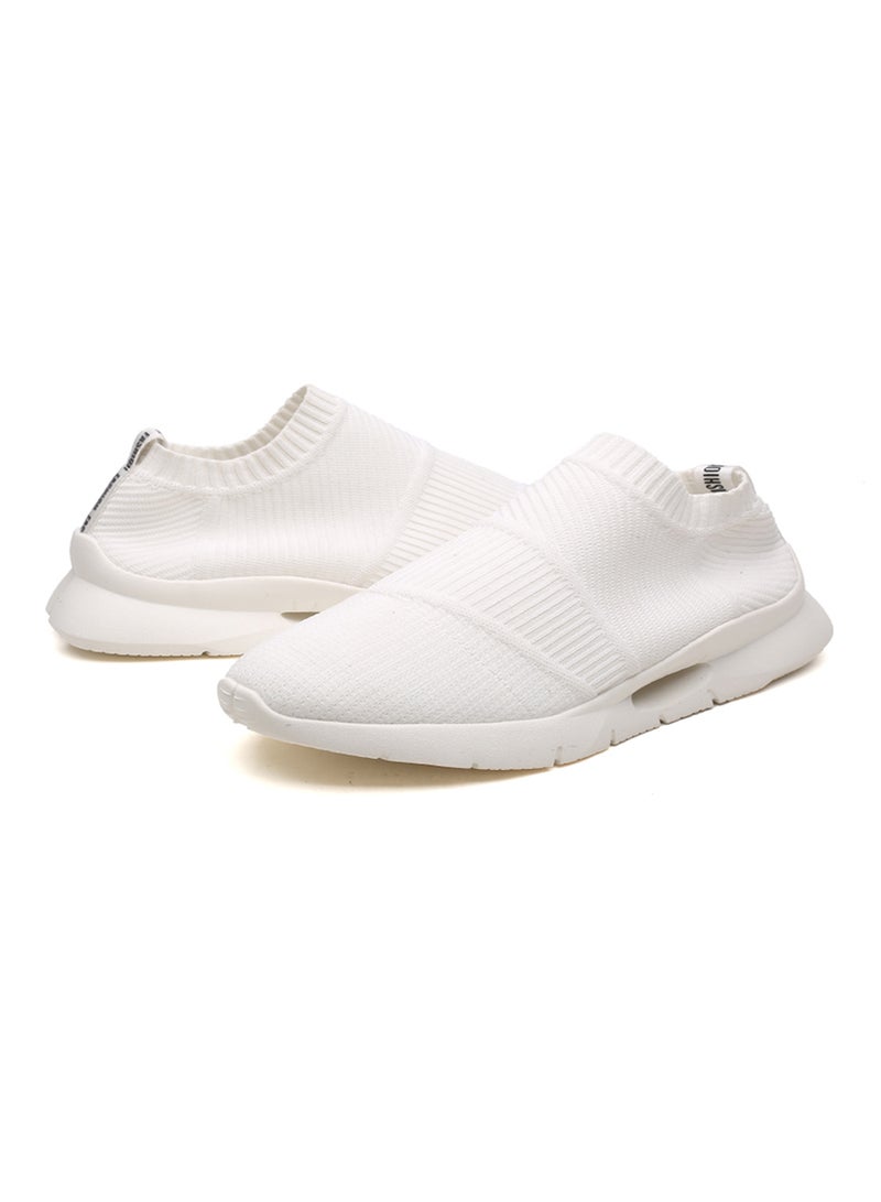 Textile Slip-On Trainers Fatt-Tom-1036 White - Image 4