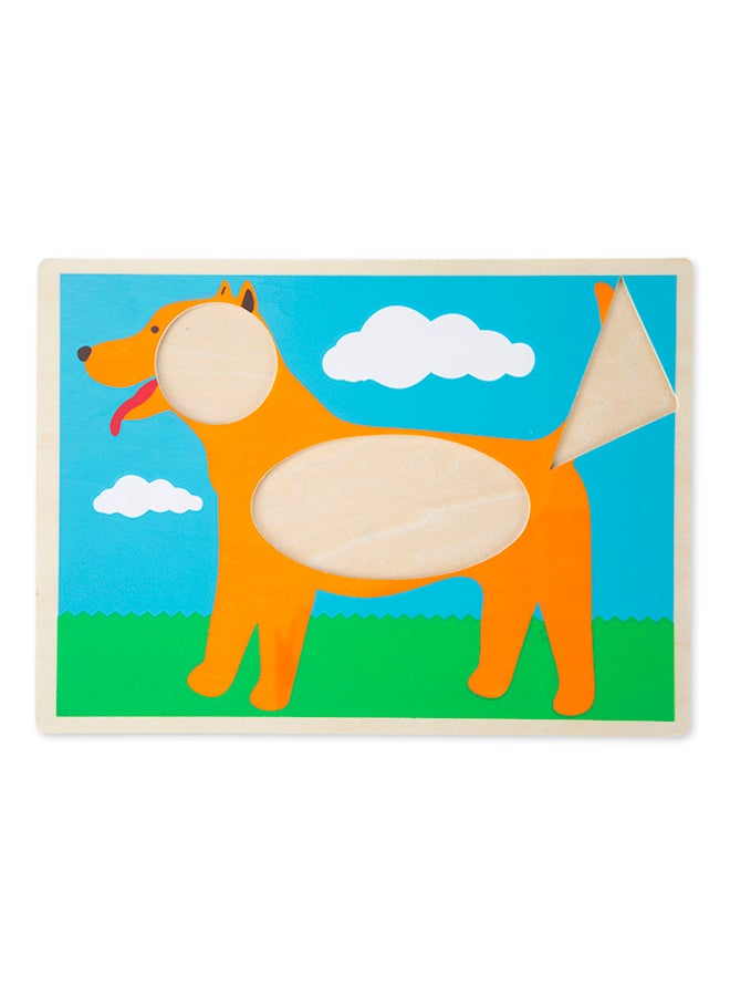 35-Piece Learning Wooden Pattern Blocks Playset