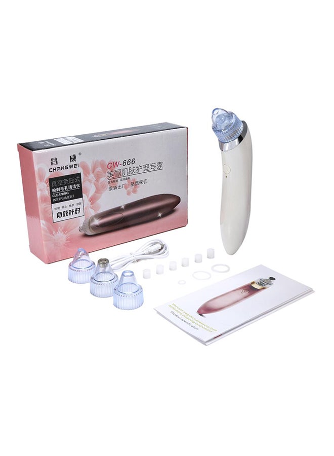 Generic - 4 Replaceable Head Blackhead Removal Cleanser Device white 292grams - Image 1