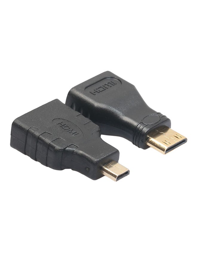 ماركة غير محددة سلك HDMI مع محول Mini HDMI و Micro HDMI أسود  - Image 2