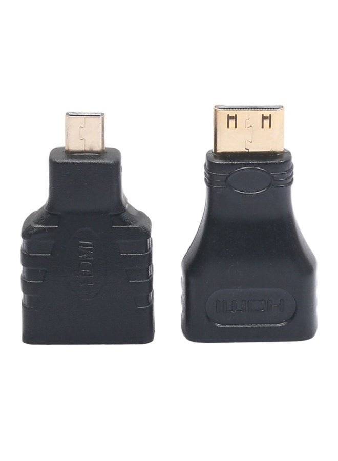 ماركة غير محددة سلك HDMI مع محول Mini HDMI و Micro HDMI أسود  - Image 3
