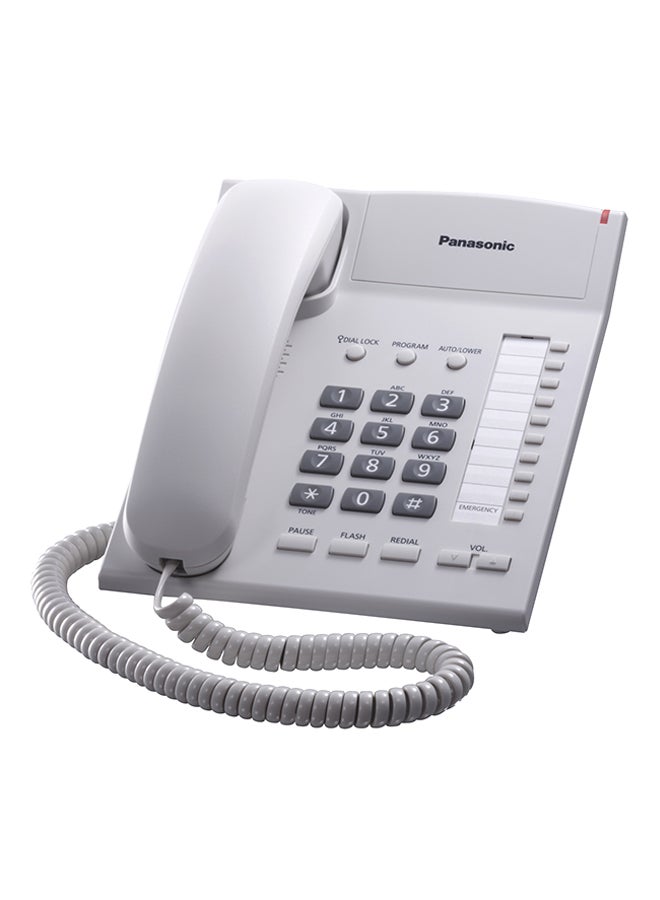 Panasonic 3-Step Ringer Corded Phone With Indicator White