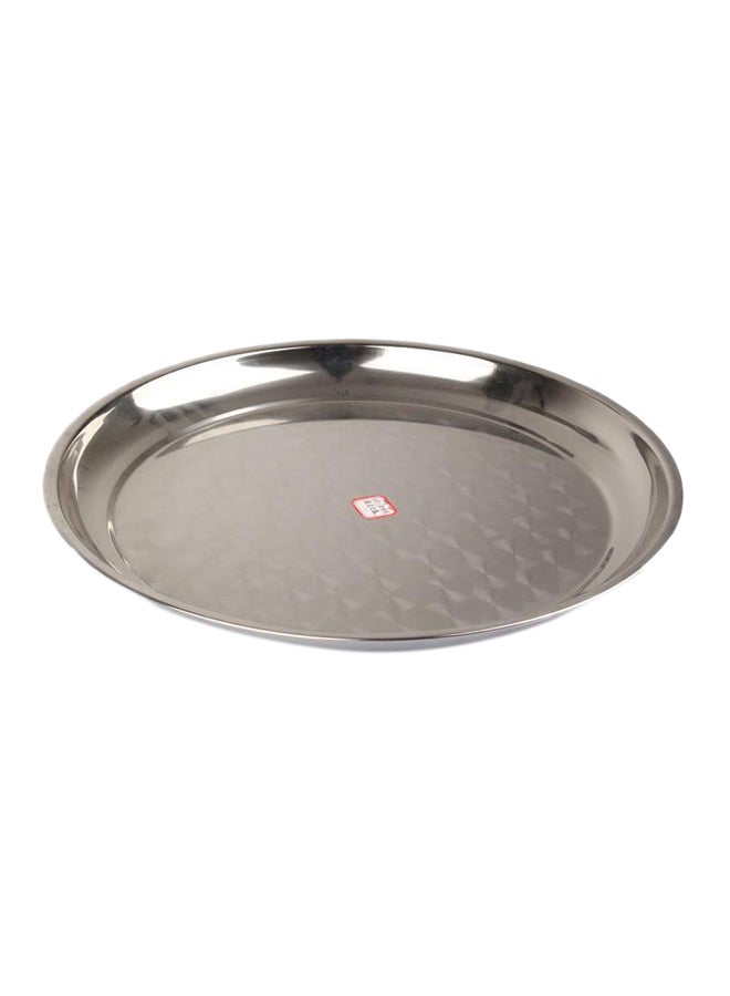 Round Dinner Plate Silver 35cm  - Image 1