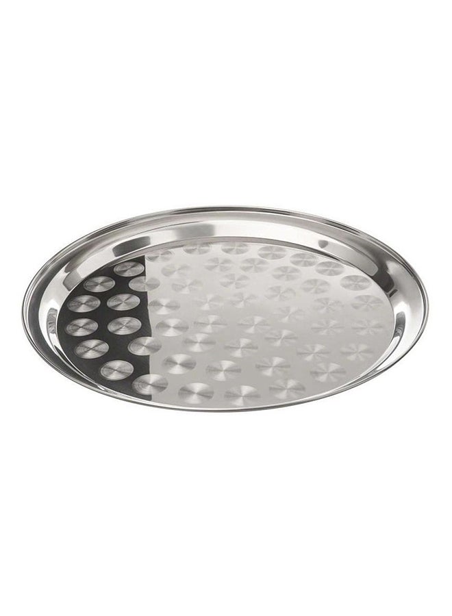 Round Dinner Plate Silver 50centimeter 