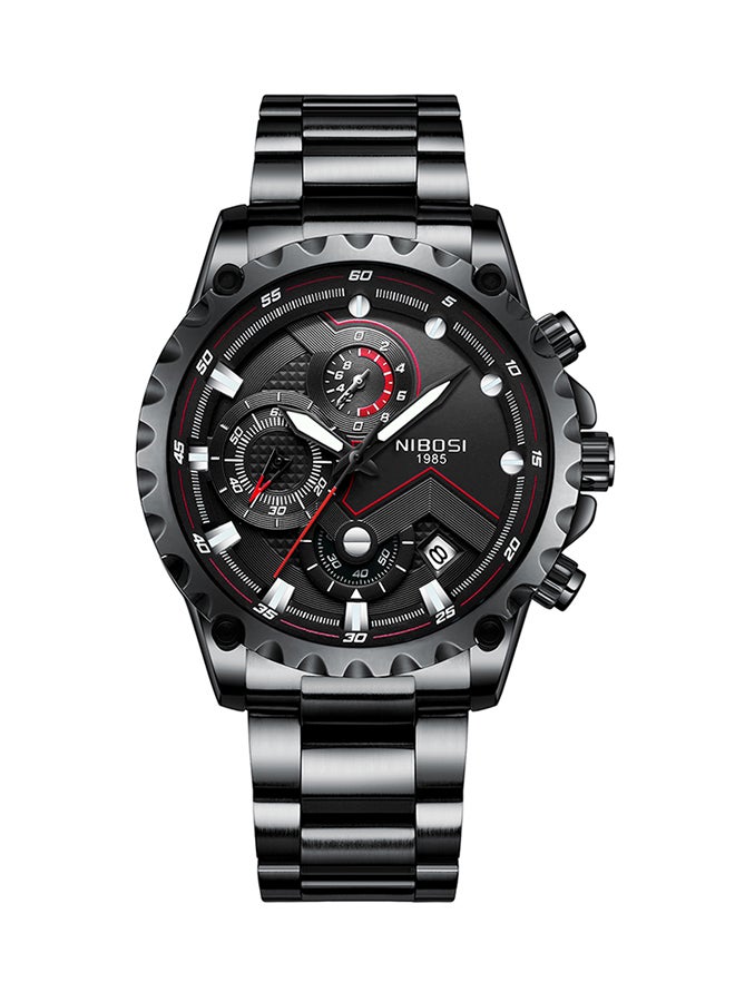 NIBOSI - Men's Water Resistant Stainless Steel Chronograph Watch NB2322-B - Image 1