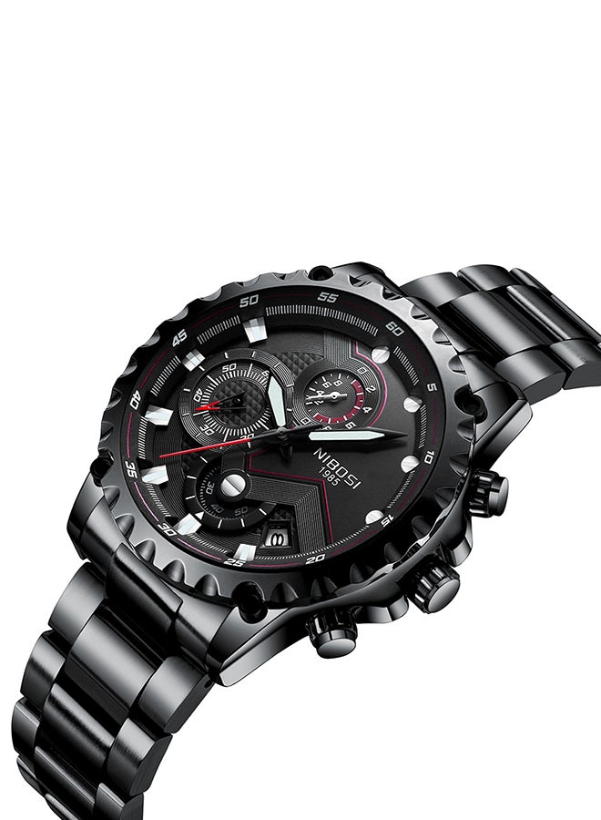 NIBOSI - Men's Water Resistant Stainless Steel Chronograph Watch NB2322-B - Image 1