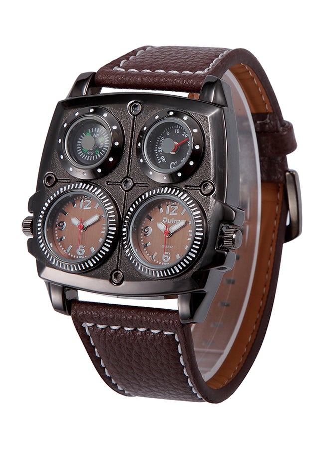 Oulm men Leather Chronograph Watch HP1140-CF  - Image 2