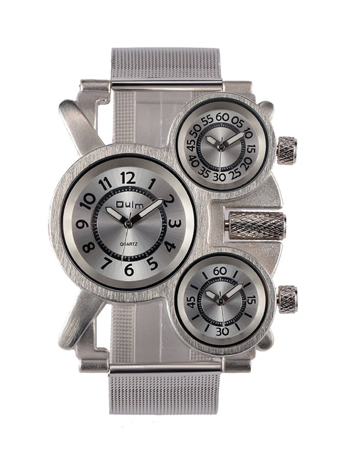 Oulm Men's Stainless Steel Chronograph Watch HP1167-WH-2 