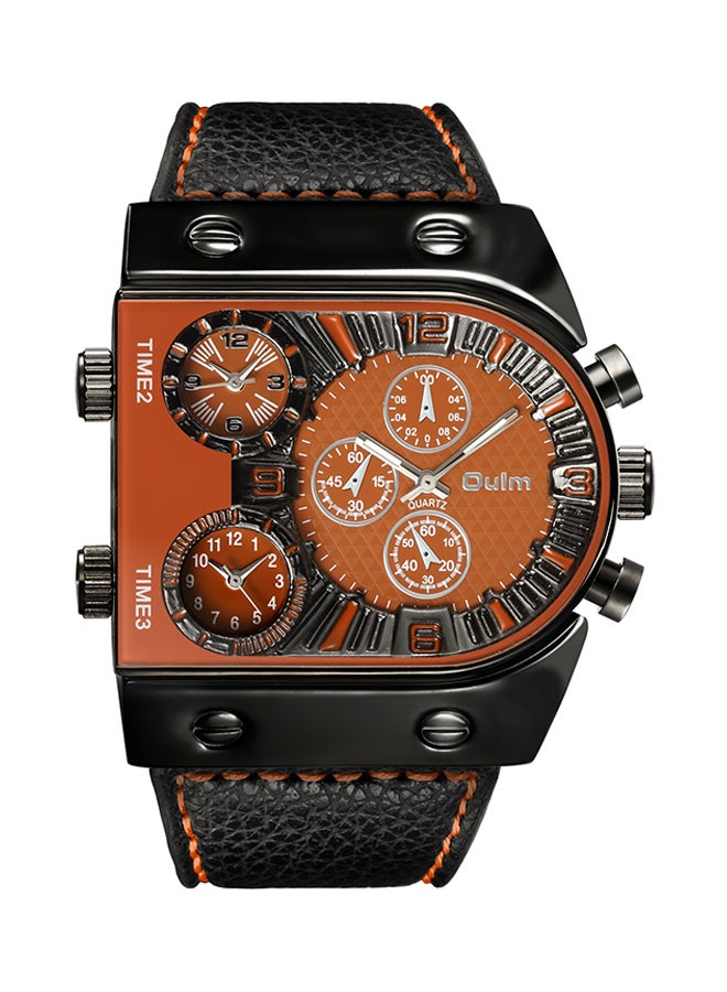 Oulm men Leather Chronograph Watch HP9315-RG  - Image 1