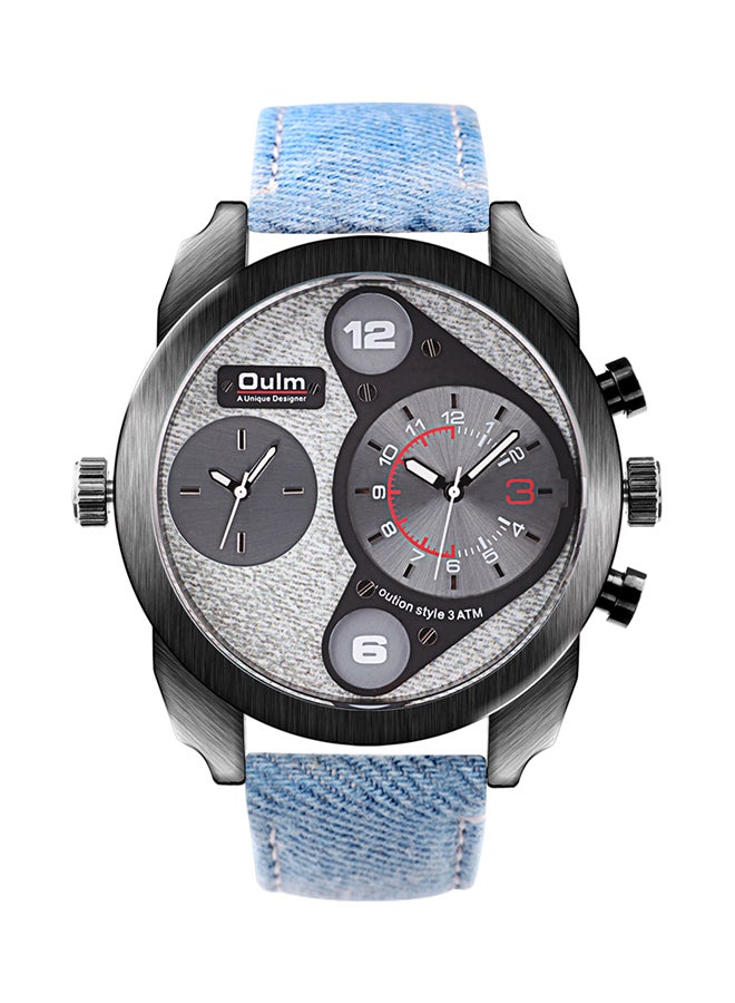 Oulm Men's Fabric Chronograph Watch HP9316FS-LB 
