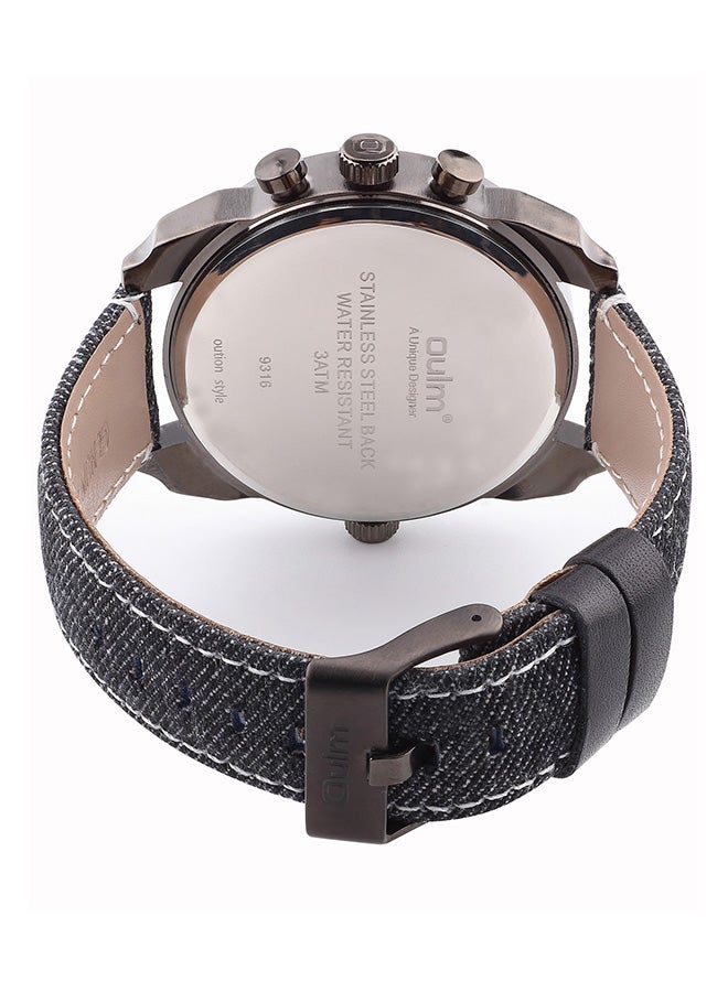 Oulm Men's Fabric Chronograph Watch HP9316FS-BK  - Image 3