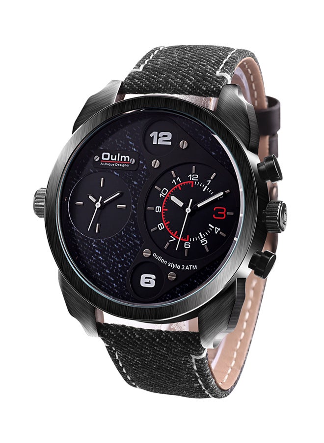 Oulm Men's Fabric Chronograph Watch HP9316FS-BK  - Image 2