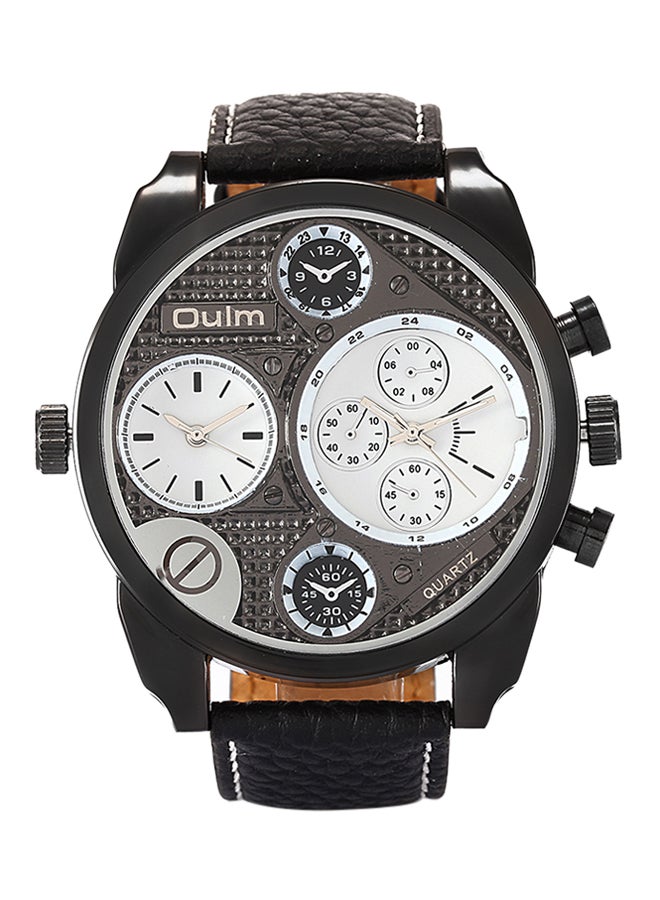 أولم Men's Leather Chronograph Watch HP9316-WH-2 - Image 1