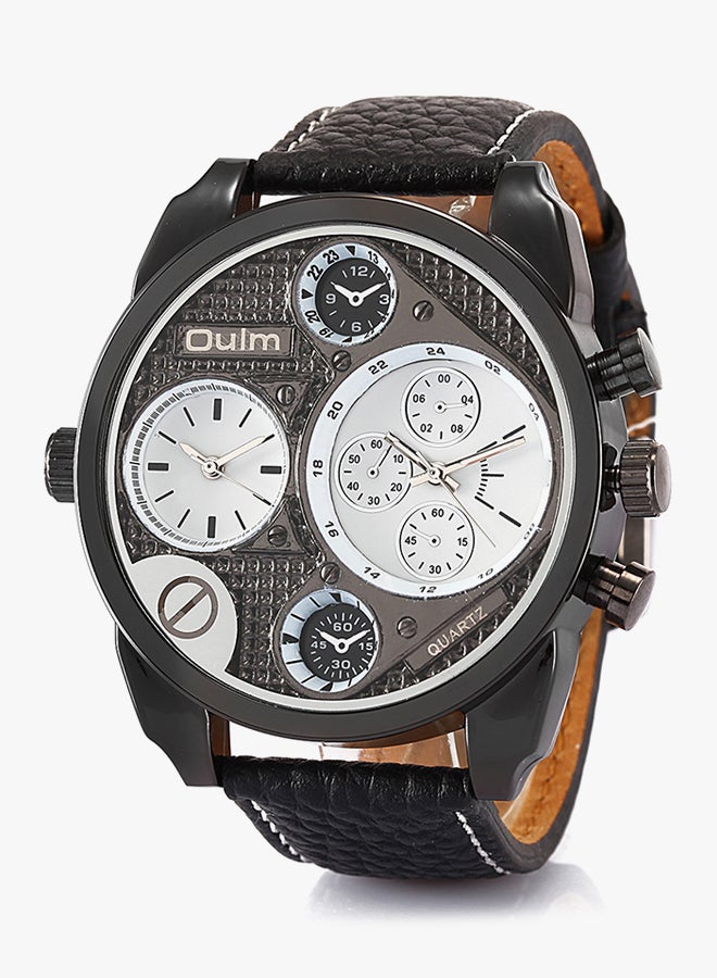أولم Men's Leather Chronograph Watch HP9316-WH-2 - Image 2