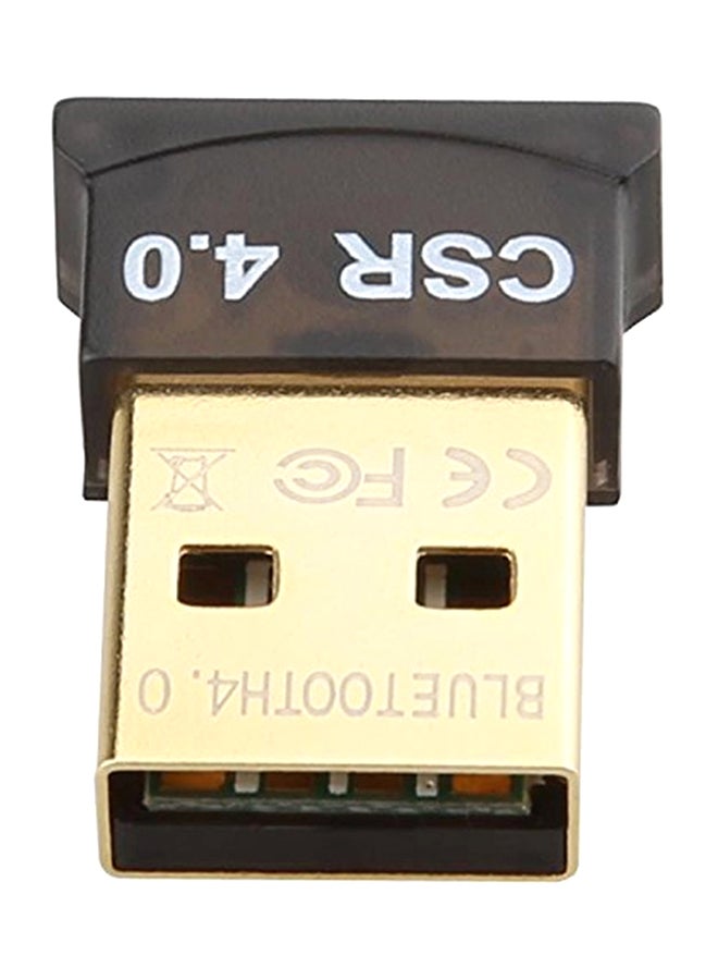 ماركة غير محددة دونجل محول CSR يعمل بالبلوتوث بمنفذ  USB أسود/ذهبي 
