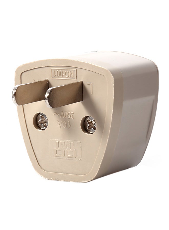 محول طاقة للتيار المتردد بمقبس توصيل عالمي أوروبي/بريطاني/أسترالي إلى أمريكي لأغراض السفر أبيض - Image 2